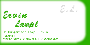 ervin lampl business card